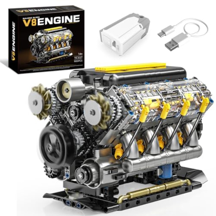 Model Kit Engine V8 - طقم نموذج محرك V8 يعمل بالفعل،