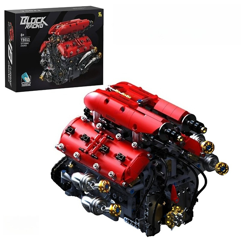 Model Kit Engine V8 - مجموعة مكعبات بناء كهربائية T5011 مكونة