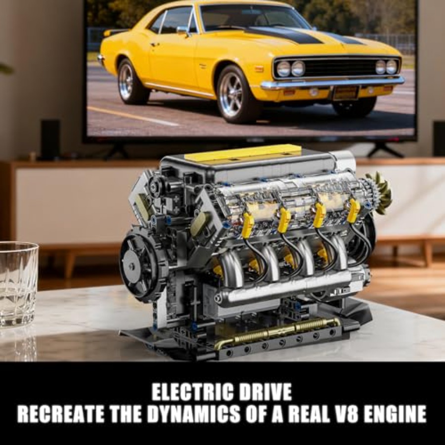 طقم نموذج محرك V8 يعمل بالفعل، - مراجعة Model Kit Engine V8 وسعره
