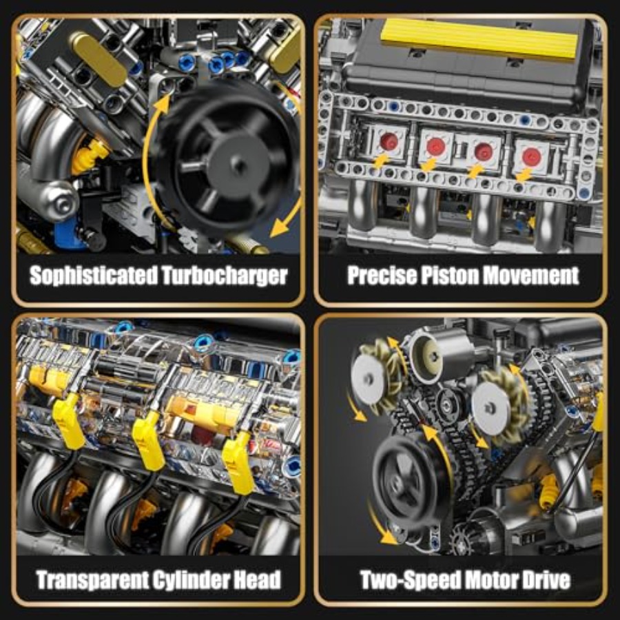 طقم نموذج محرك V8 يعمل بالفعل، - مراجعة Model Kit Engine V8 وسعره