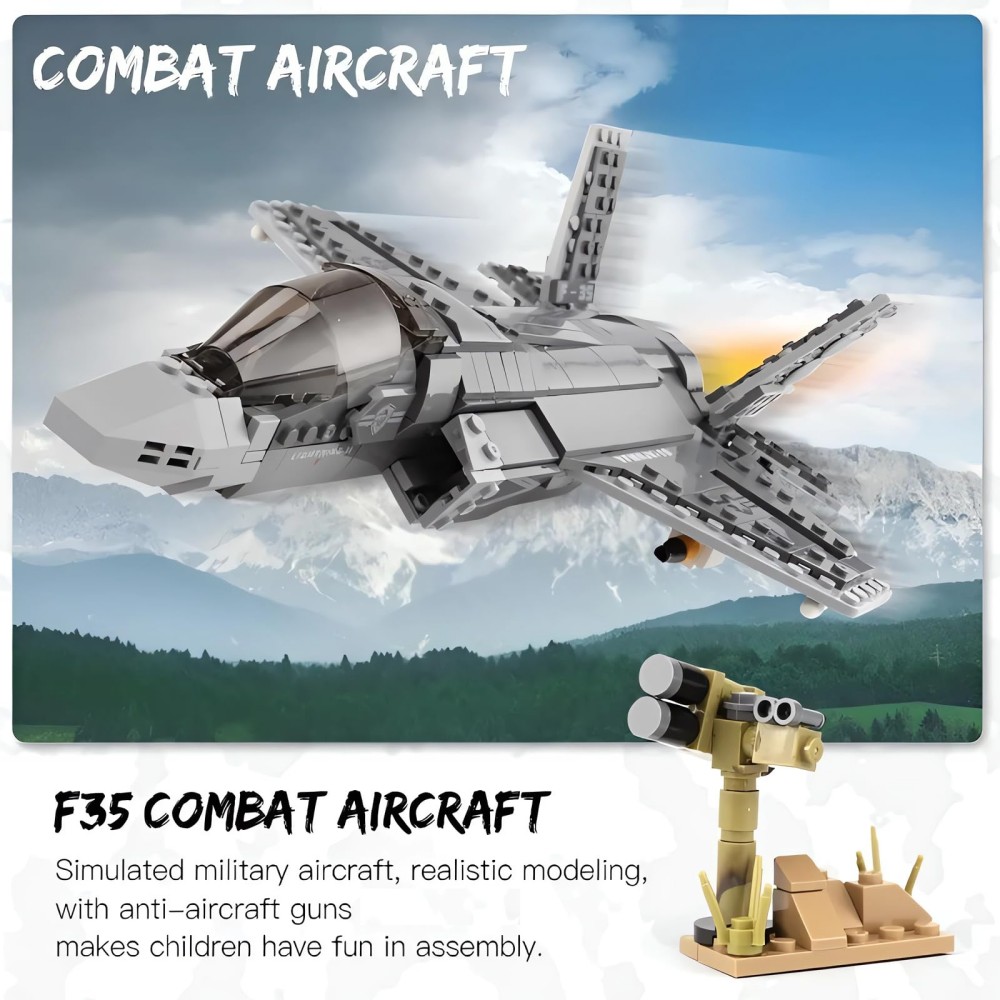 646 قطعة F-35 البرق II طائرة ب - مراجعة Model Kit Ww2 وسعره