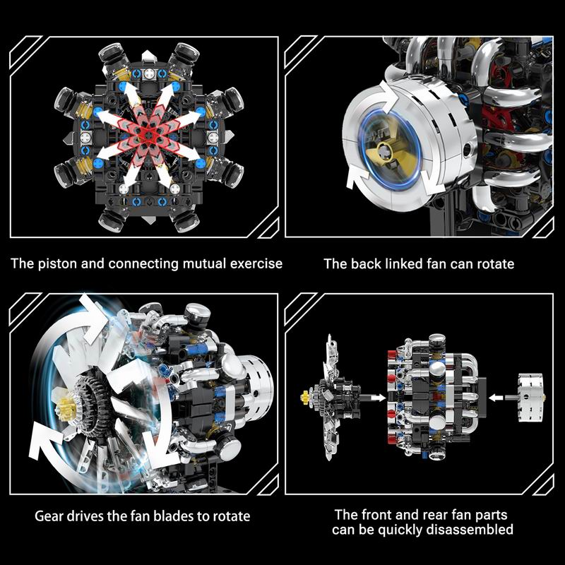 نموذج محرك طيران G8910 V8 مكون - مراجعة Model Kit Engine V8 وسعره