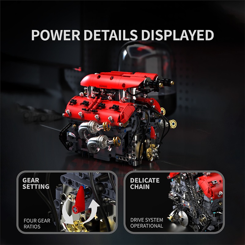 نموذج محرك توربيني V8 T5011، ط - مراجعة Model Kit Engine V8 وسعره