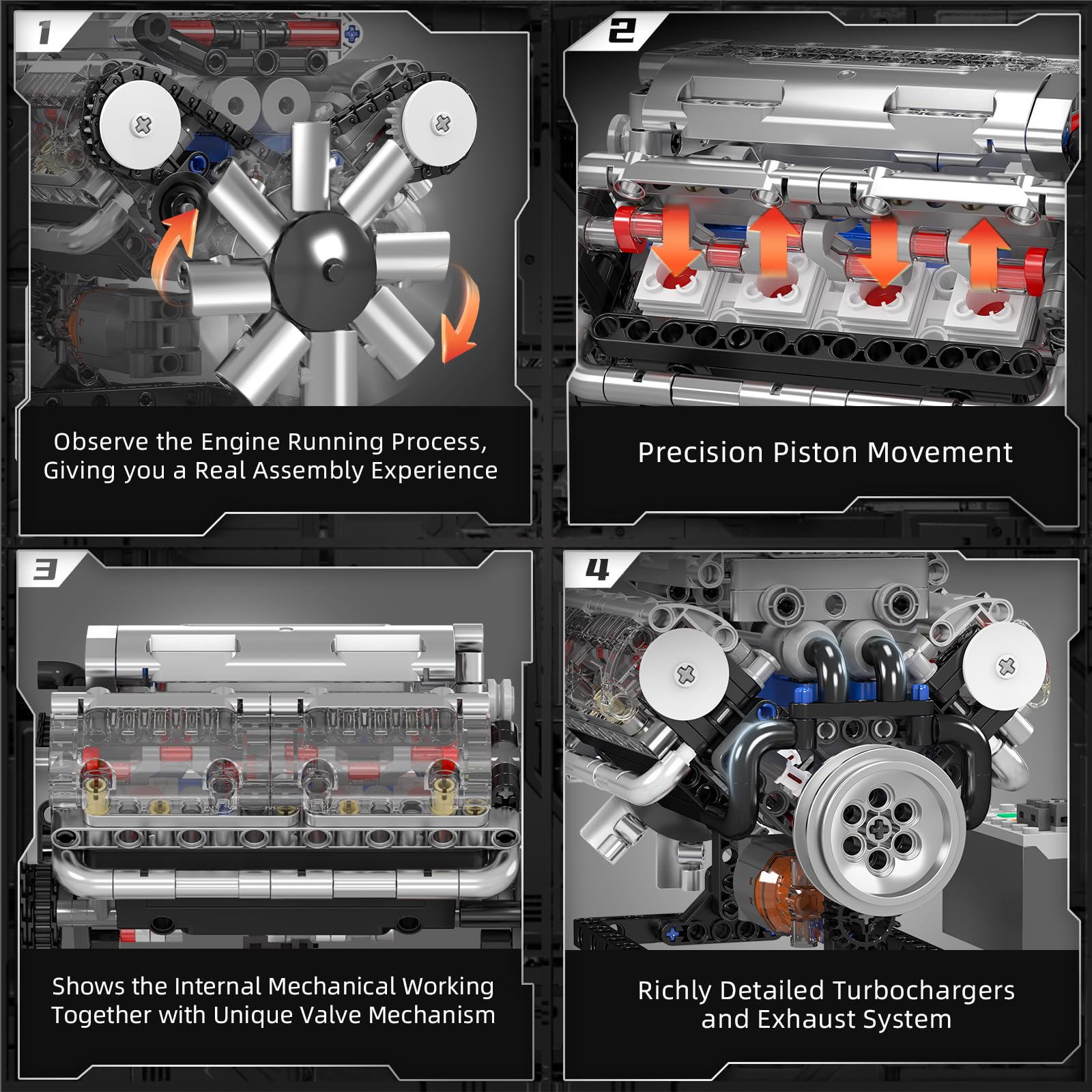 مجموعة مكعبات بناء محرك V8 من  - مراجعة Model Kit Engine V8 وسعره