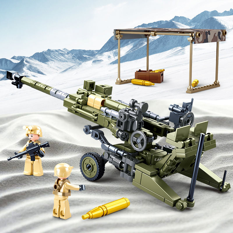 مجموعة مكعبات بناء مدفع ميداني - مراجعة Model Kit Ww2 وسعره